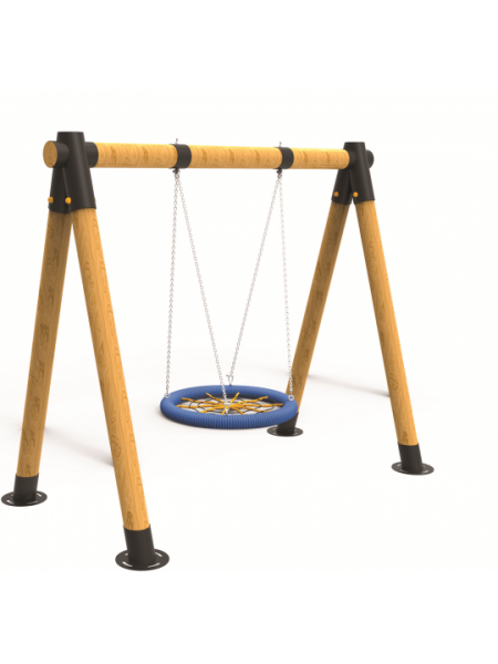 Гойдалки стаціонарні гніздо лелеки на ланцюгах